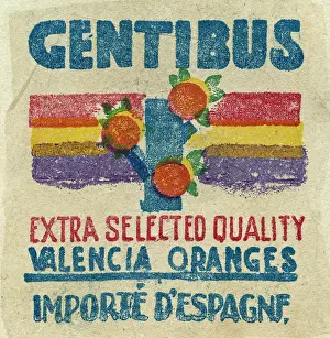 Gentibus: Fruit Label -- Spanish oranges