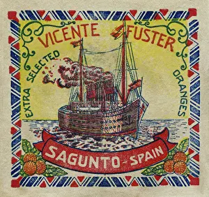 Sagunto: Fruit Label -- Spanish oranges
