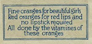 Vitamins: Fruit Label -- text