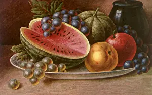 Watermelon: Fruit Plate Still Life