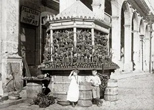 Havana: A fruit stand, Havana, Cuba, circa 1900