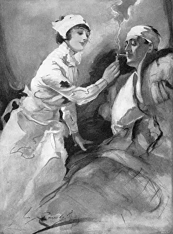Barribal: Out of the Frying Pan by Barribal, WW1 smoking