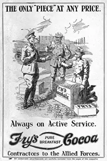 Luxuries: Fry's Cocoa advertisement, WW1
