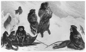 Slaves: Fuegians going to trade with the Patagonians in