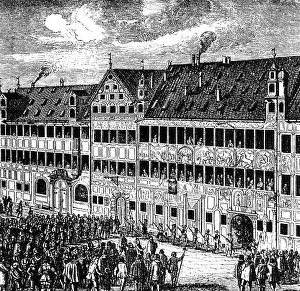 Augsburg: Fugger House in Augsburg, 1632