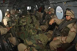 Geared: Fully geared U.S. Marines in helicopter ?