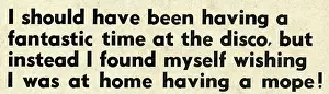 Disco: fun at the disco cheesy words slogan 1972