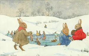 Clothed: Fun on the Ice ? rabbits skating