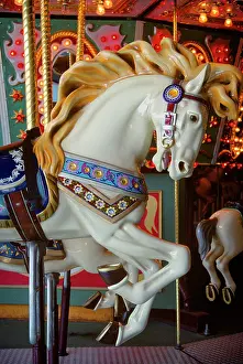 Carousels: Functioning Carousel Horse at New England Carousel