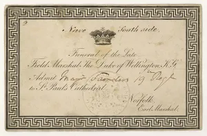 Invite: FUNERAL CARD: WELLINGTON
