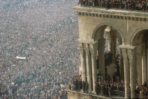 Clashes: Funeral procession, 1990