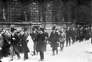 Ruhr: Funeral procession of Albert Leo Schlageter in Duesseldorf