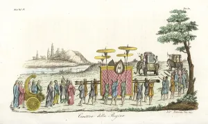 Tonkin: Funeral procession and cortege for a queen