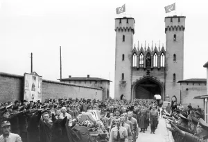 Transferred: Funeral procession for a killed SA man, 1939