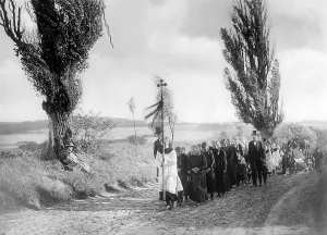 Lueneburg: Funeral procession in the Lueneburg Heath