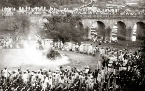 Pyre: Funeral pyre, India, circa 1890