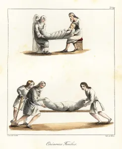 Shroud: Funeral rites, 10th century