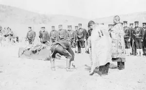 Bury: Funeral of a russian captain, 1904/1905