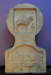 Autonomous: Funerary headstone anthropomorphic. 1st century AD