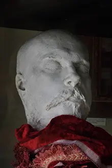 Prevot: Funerary mask, Musee Verlaine, Juniville, Ardennes, France