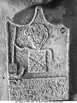 Paleochristian: A funerary stele. Paleochristian find