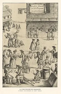 Franche: Funfair of cup and ball players from all walks