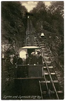 Lynmouth: Funicular at Lynmouth Cliff 1904