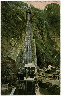 Lynmouth: Funicular at Lynmouth Cliff 1909