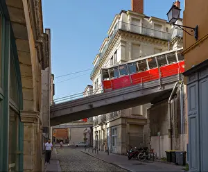Fourviere: Funicular railway, Lyon, France