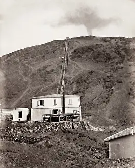 Terminus: Funicular railway up the slopes of Mount Vesuvius, Italy