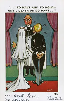 Manhood: Funny Saucy Wedding Postcard