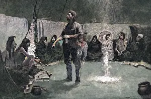 Tepee: FUR TRADER & NATIVES
