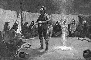 Tepee: FUR TRADER & NATIVES