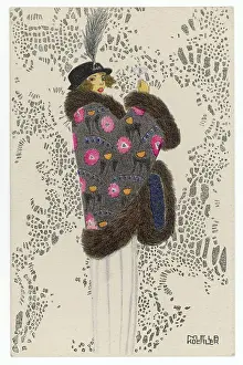 Osprey: FUR-TRIMMED MANTLE C1913