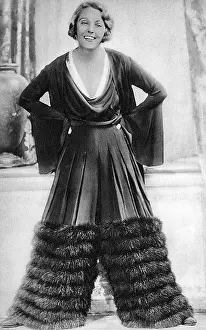 Pyjamas: Fur trimmed pyjama suit, 1931