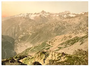 Furka: Furka Pass, panorama, Bernese Oberland, Switzerland