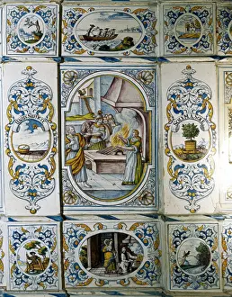 Faience: Furnace with glazed tiles