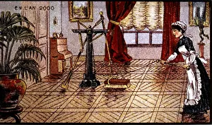 Utopia: future, household, automatic floor polisher with