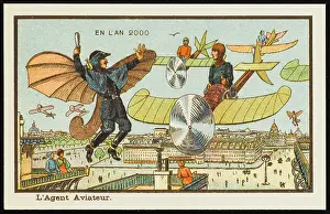 Reprimand: Futuristic airborne traffic policeman