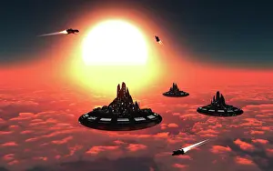 Orbital: Futuristic anti-gravity cities floating in the