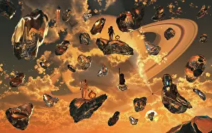 Solar: Futuristic astro miners, mining the debris in