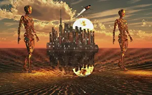 Colonization: A futuristic city powered by power from the Sun