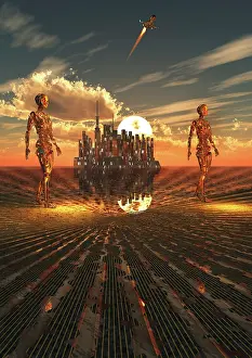 Colonization: A futuristic city powered by power from the Sun