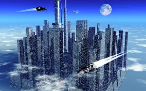 Orbital: A futuristic city using anti-gravity technology