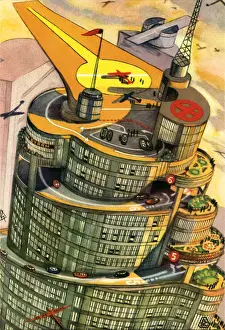 Futuristic cityscape