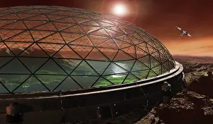 Gale: Futuristic concept of Gale Crater enclosed in a protective ?