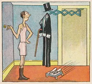 Underclothes: Futuristic device to help a gentleman get dressed