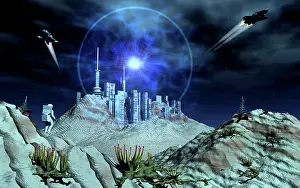 Orbital: A futuristic human outpost on a distant alien exoplanet