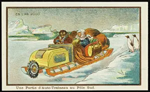Startled: Futuristic snowmobile at the South Pole