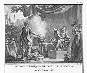 Porsena: Gaius Mucius Scaevola burns his own hand
